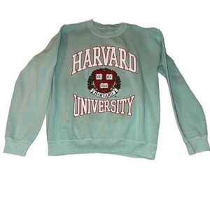 Vintage Harvard University Teal Sweater